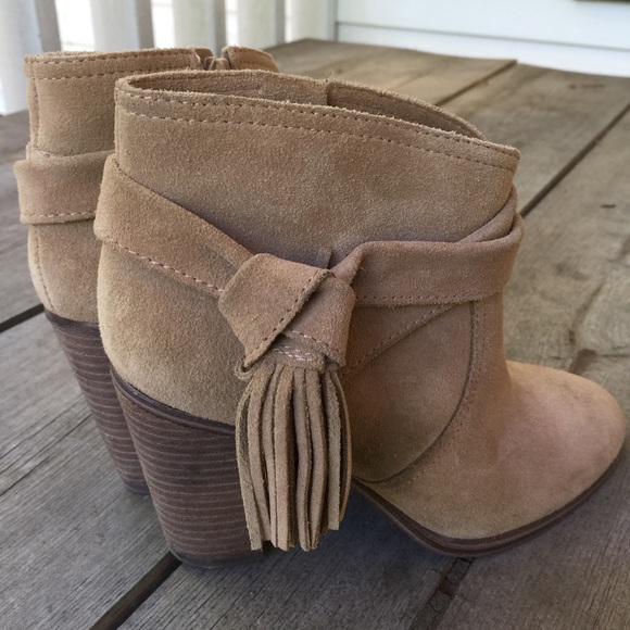 Vince Camuto Shoes - Vince Camuto Tan Suede Fianna Booties